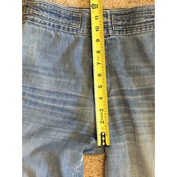 VINTAGE PlushBottoms Denim Jeans Flare Leg 70's Mod Boho FLAW - Picture 8 of 10
